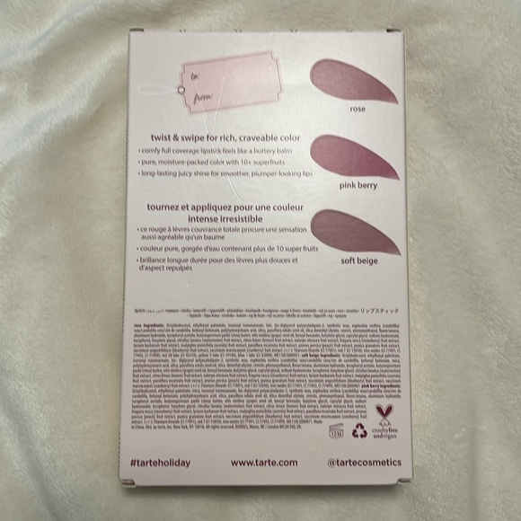 TARTE NWT Set of 3 Maracuja Juicy Lipstick Rose Pink Berry Soft Beige 👄 - Picture 4 of 8